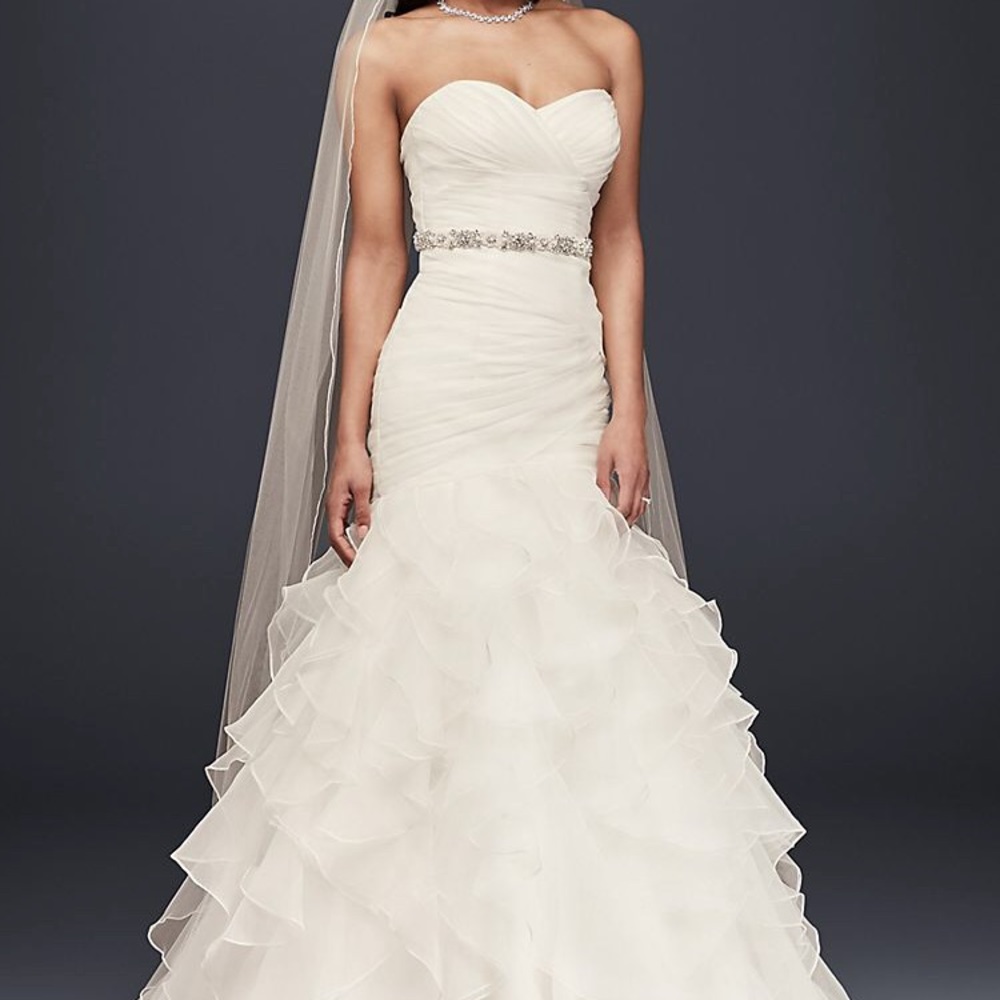 David’s Bridal Strapless Mermaid Wedding Gown